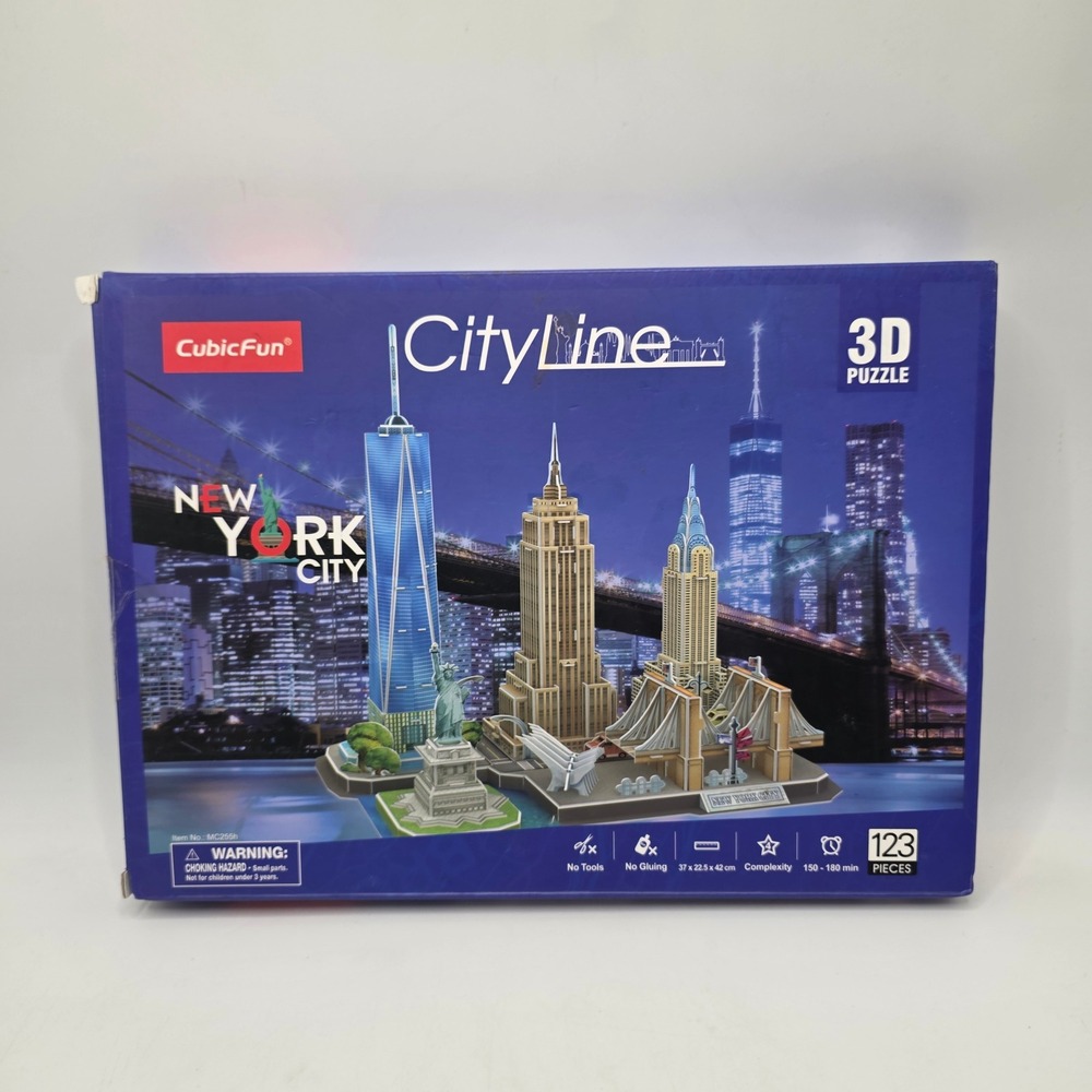 CubicFun 3D Puzzle New York City CityLine Skyline Model Kit MC255h 123 Pc NEW